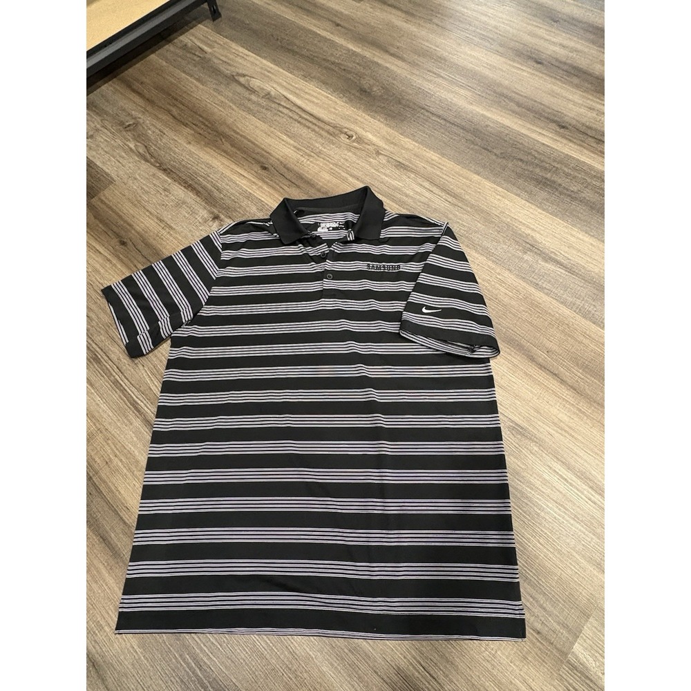 Nike Golf Dri Fit Short Sleeve Size XL Striped Tour Performance Men's Polo - Picture 2 of 7
